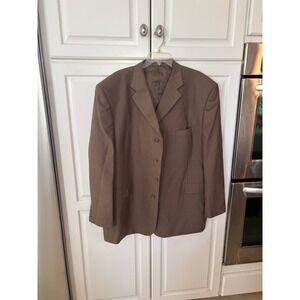 Zandello Le Collezioni Mens Brown 4 Button Blazer Sport Coat Jacket 52R